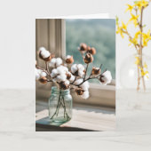 Cotonnen Boeket Voor Jou Kaart (Gele Bloem)