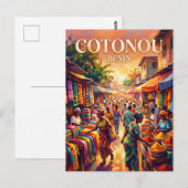 Cotonou Markt Benin Briefkaart (Voorkant / Achterkant)