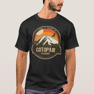Cotopai Ecuador Vulkan Retro Wandel Camping vriend T-shirt