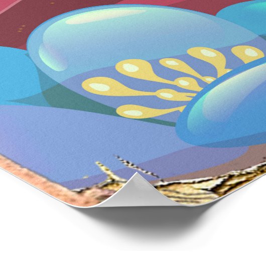 Cotopaxi, Ecuador AIR MAIL-reisposter Poster (Hoek)