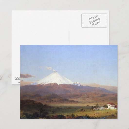 Cotopaxi, Ecuador door de kerk Frederick Edwin Briefkaart (Voorkant / Achterkant)