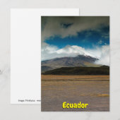 Cotopaxi, Ecuador-kaart (Voorkant / Achterkant)