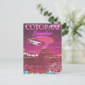 Cotopaxi, Ecuador Luchtpost reisposter Briefkaart (Staand voorkant)