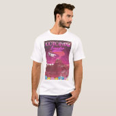 Cotopaxi, Ecuador Luchtpost reisposter T-shirt (Voorkant volledig)