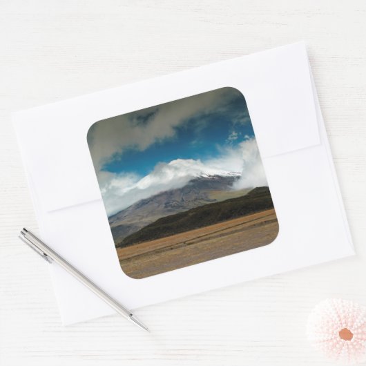 Cotopaxi, Ecuador Vierkante Sticker (Envelop)