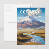 Cotopaxi Nationaal Park Ecuador Reiskunst Vintage Briefkaart (Voorkant / Achterkant)
