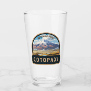 Cotopaxi Nationaal Park Ecuador Reiskunst Vintage Glas