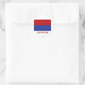 Cotopaxi vlag met naam ronde sticker (Tas)