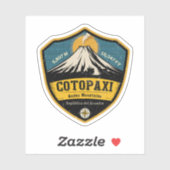 Cotopaxi Volcano Ecuador National Park Badge Sticker (Vel)