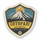 Cotopaxi Volcano Ecuador National Park Badge Sticker (Voorkant)