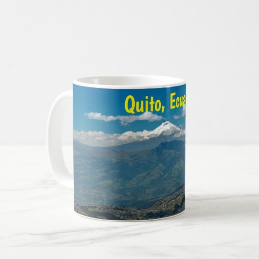 Cotopaxi vulcano & Quito, Ecuador Koffiemok (Voorkant links)