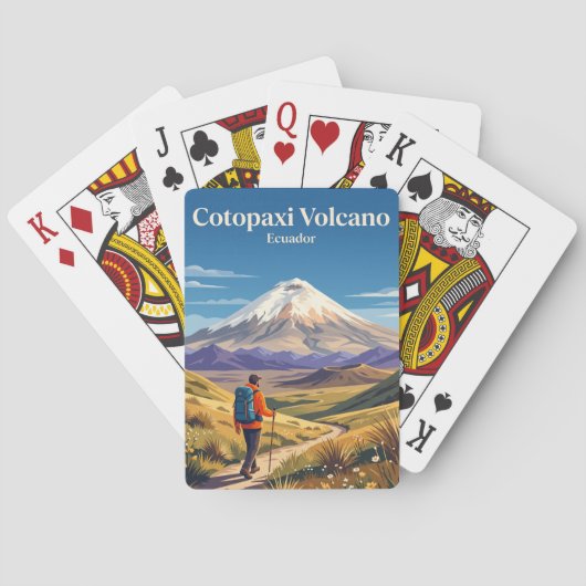 Cotopaxi vulkaan Ecuador Pokerkaarten (Achterkant)