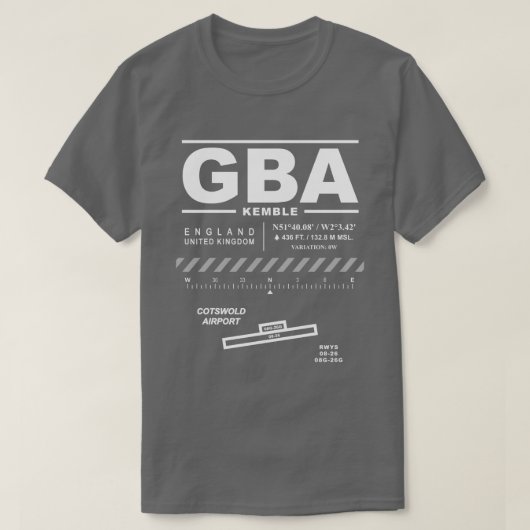 Cotswold Airport GBA T-shirt (Design voorkant)