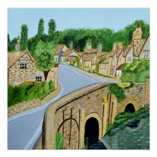 Cotswold-dorp Engeland Poster