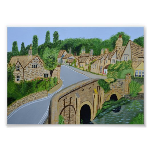 Cotswold English Village Foto Afdruk (Voorkant)