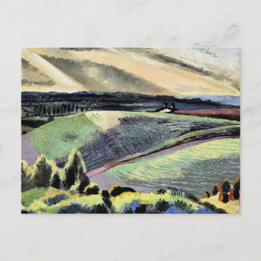 Cotswold Hills, Surrealistisch schilderij van Paul Briefkaart (Voorkant)