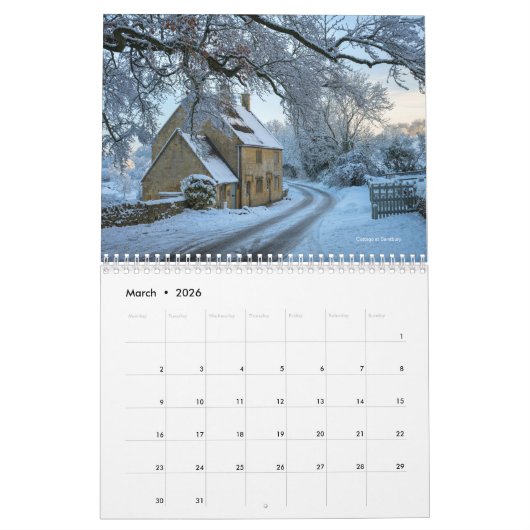 Cotswold-kalender Kalender (Mar 2026)