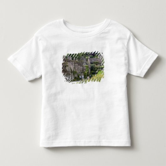 Cotswold stenen cottages in het dorp van kinder shirts (Voorkant)