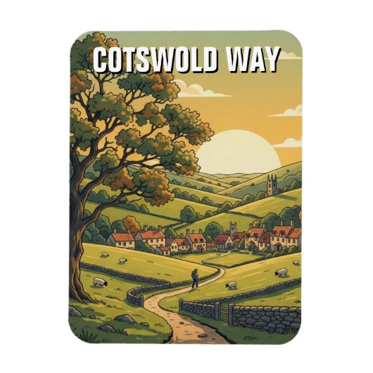 Cotswold Way England Travel Magneet (Verticaal)