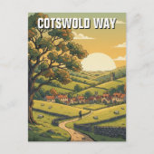Cotswold Way Verenigd Koninkrijk Reizen Briefkaart (Voorkant)