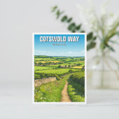 Cotswold Way Verenigd Koninkrijk Reizen Briefkaart (Staand voorkant)