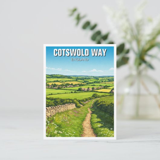 Cotswold Way Verenigd Koninkrijk Reizen Briefkaart (Staand voorkant)