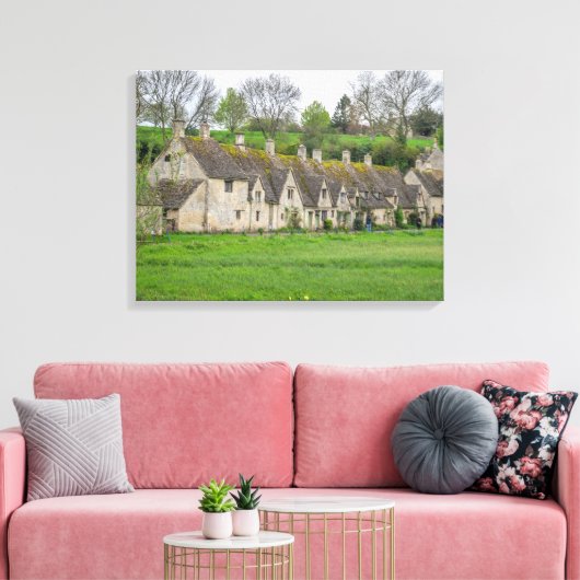 Cotswolds Bibury Arlington Row uitzicht canvas pri (Insitu (Woonkamer))