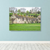 Cotswolds Bibury Arlington Row uitzicht canvas pri Afdruk (Insitu (Houten vloer))