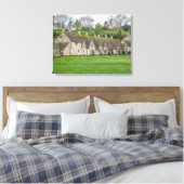 Cotswolds Bibury Arlington Row uitzicht canvas pri Afdruk (Insitu (Slaapkamer))