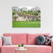 Cotswolds Bibury Arlington Row uitzicht canvas pri Afdruk (Insitu (Woonkamer))