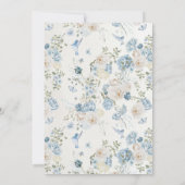 Cotswolds Blue Winter Florals Vrijgezellenfeest Kaart (Achterkant)