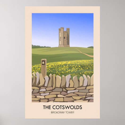 Cotswolds Broadway Tower Reisposter Poster (Voorkant)
