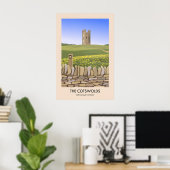 Cotswolds Broadway Tower Reisposter Poster (Thuiskantoor)