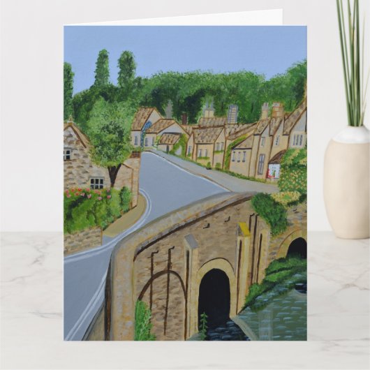 Cotswolds dorp Engeland wenskaart Kaart (Voorkant)