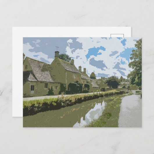 Cotswolds dorp uitzicht briefkaart (Voorkant / Achterkant)