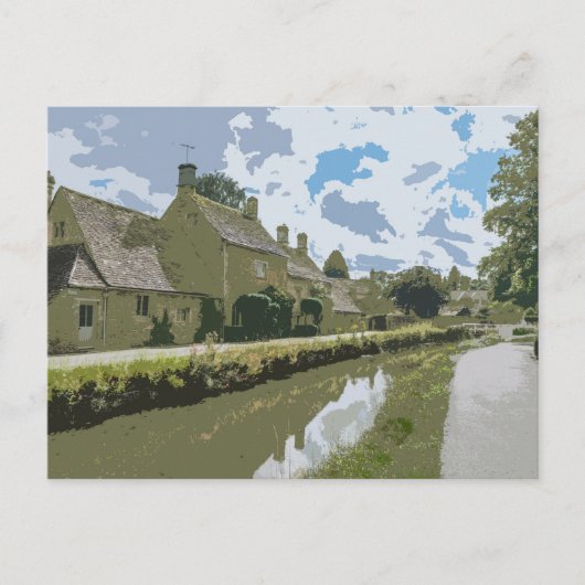 Cotswolds dorp uitzicht briefkaart (Voorkant)