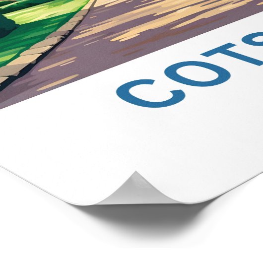 Cotswolds Engeland Reisprint Poster (Hoek)