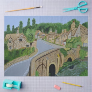 Cotswolds Engels Dorp Tissuepapier