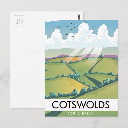 Cotswolds voor een pauze. briefkaart (Voorkant / Achterkant)