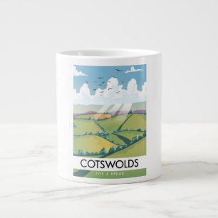 Cotswolds voor een pauze. grote koffiekop