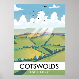 Cotswolds voor een pauze. poster