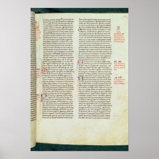 Cott Nero D II f.114 Adrian IV Poster (Voorkant)