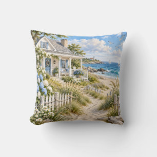 Cottage aan de kust strandtuin kussen