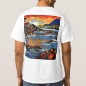 Cottage aan de kust t-shirt (Achterkant)