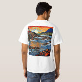 Cottage aan de kust t-shirt (Achterkant volledig)