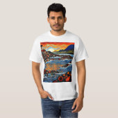 Cottage aan de kust t-shirt (Voorkant volledig)