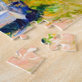 Cottage aan zee Impressionistische Kunst Legpuzzel (Zijkant)