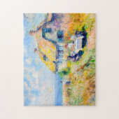 Cottage aan zee Impressionistische Kunst Legpuzzel (Verticaal)