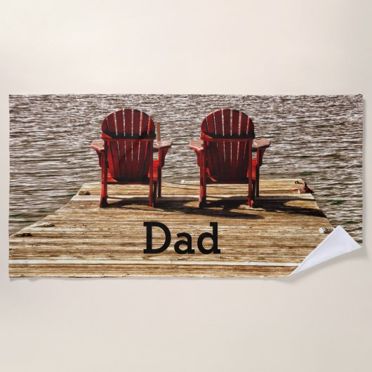 Cottage Adirondack Chairs Dad Strandlaken (Voorkant)