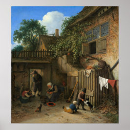 Cottage - Adriaen van Ostade Fine Art Poster
